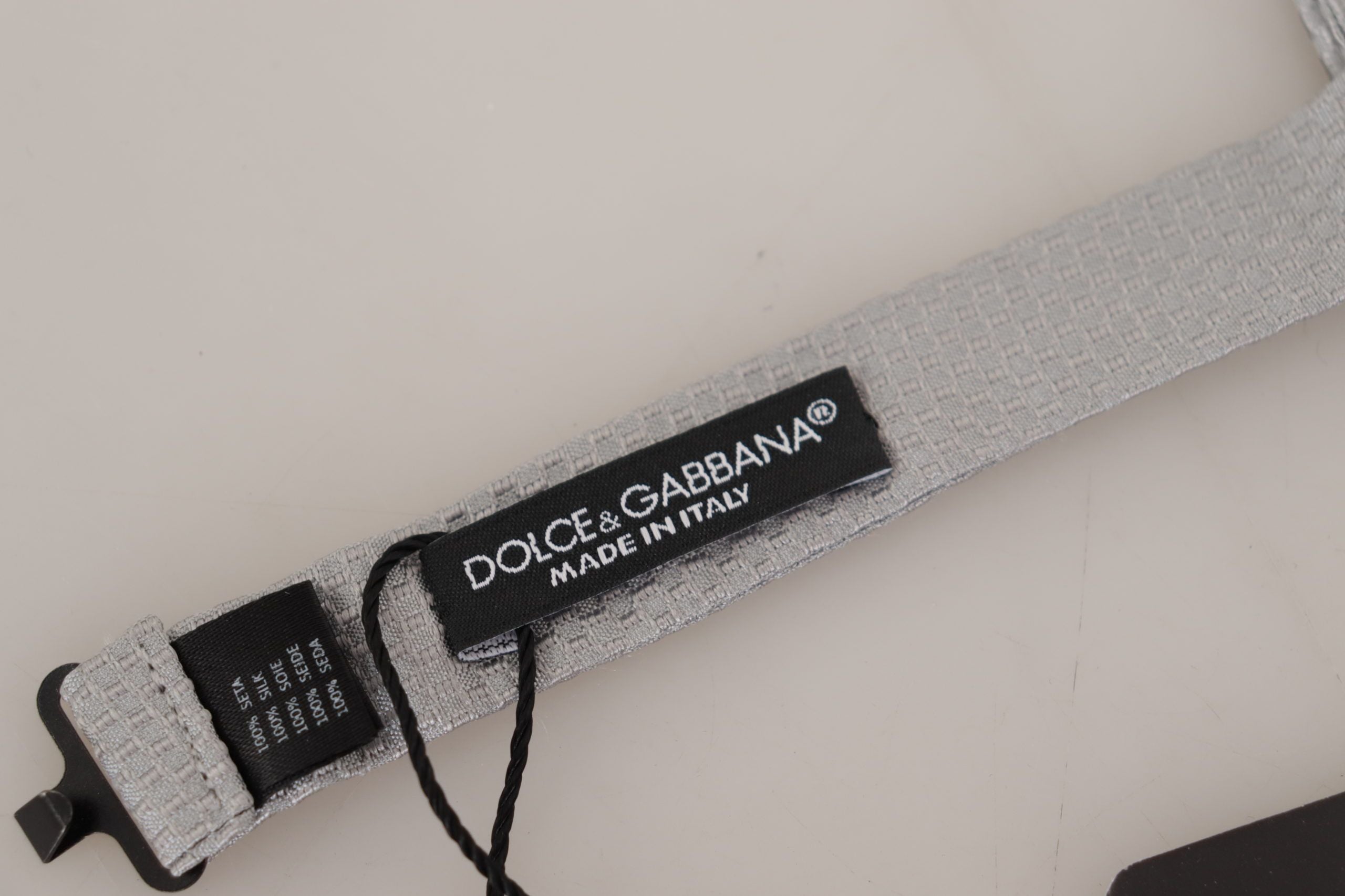 Papion Dolce & Gabbana Chic Gri din Mătase