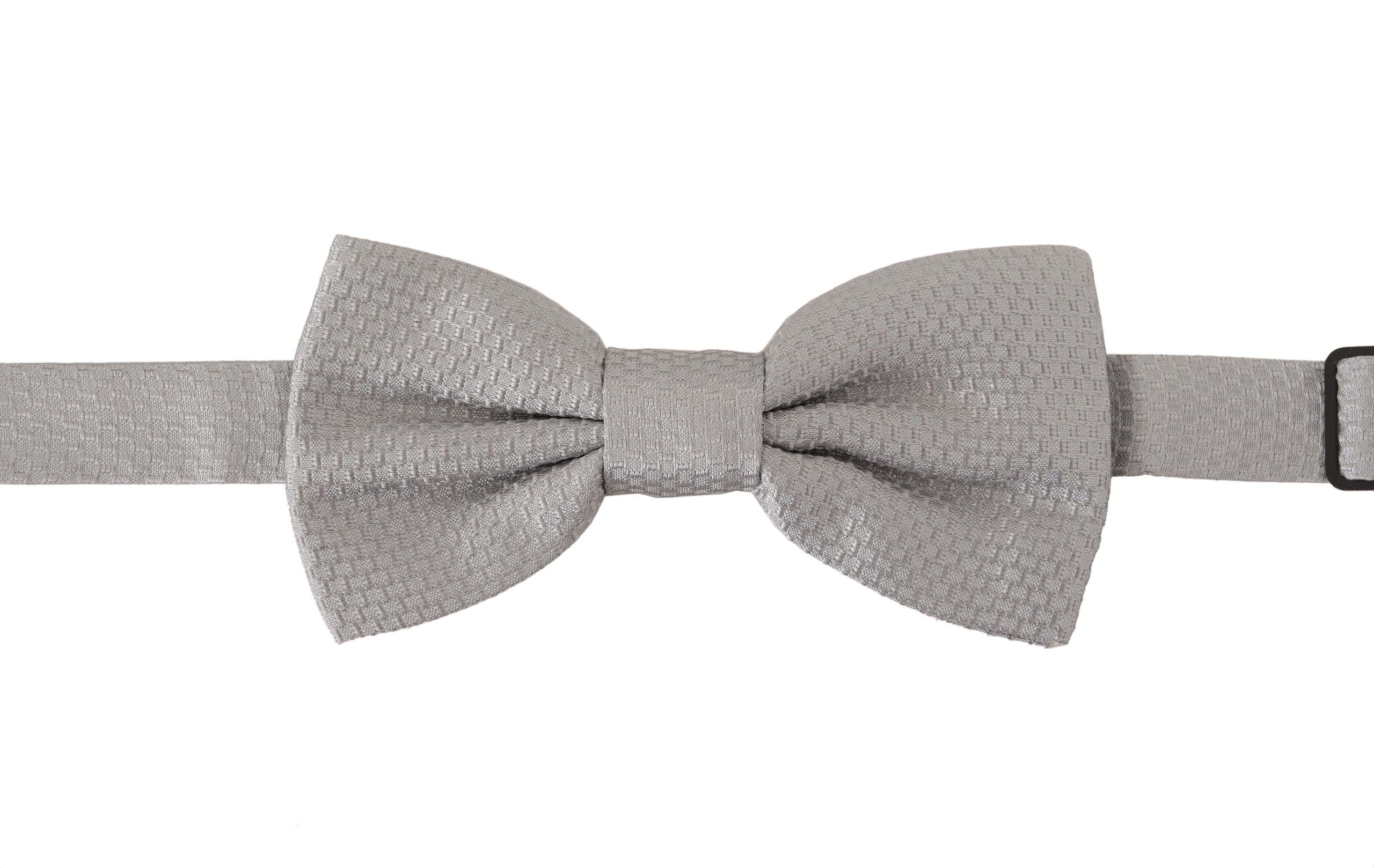 Papion Dolce & Gabbana Chic Gri din Mătase