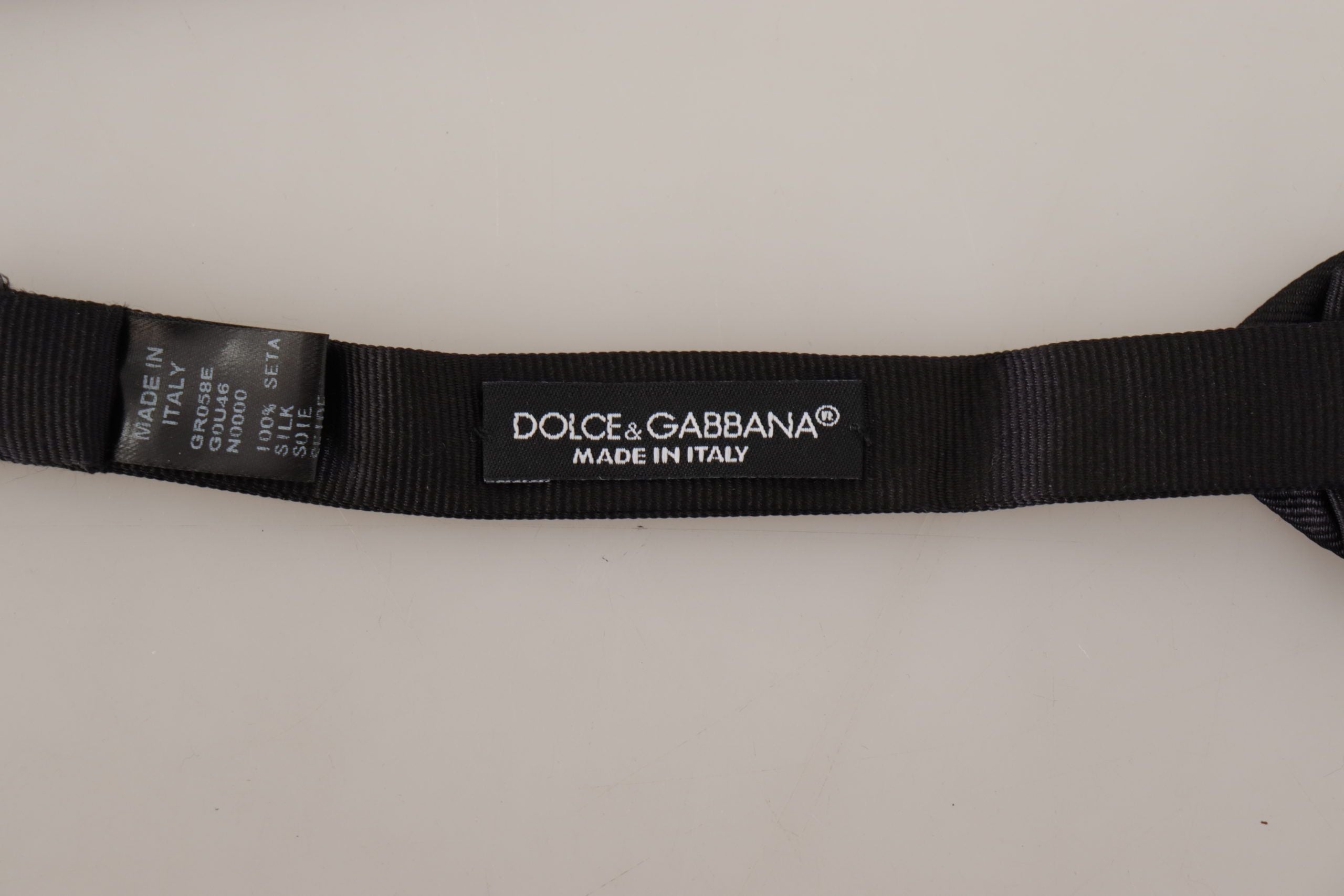 Papion elegant din mătase neagră Dolce & Gabbana