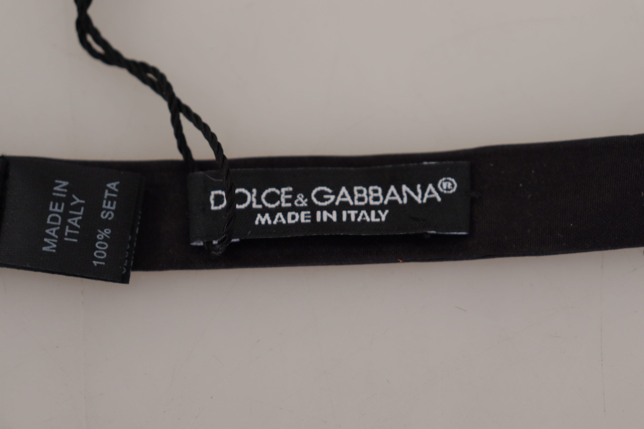 Papion elegant din mătase neagră Dolce & Gabbana