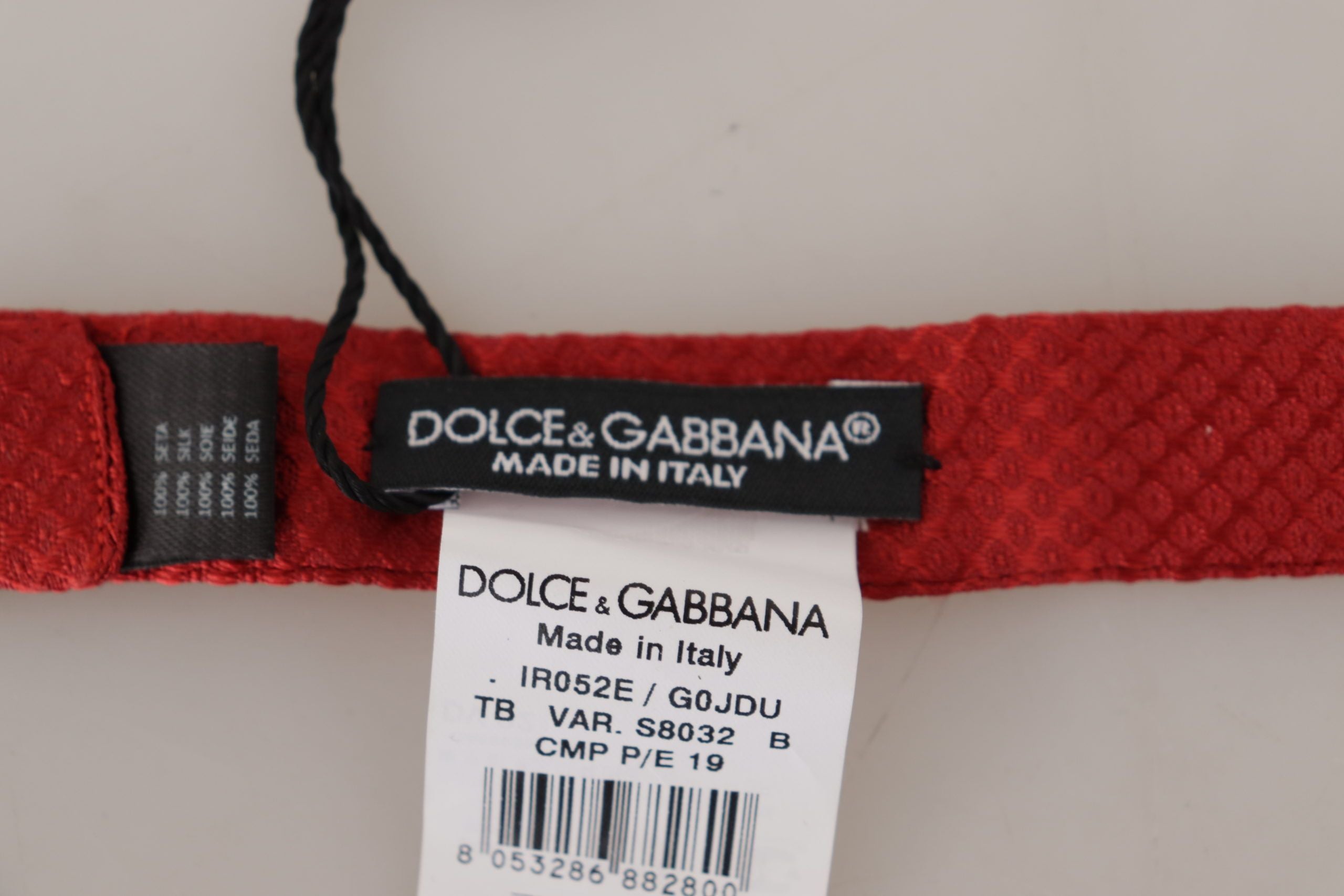 Papion elegant din mătase roșie Dolce & Gabbana