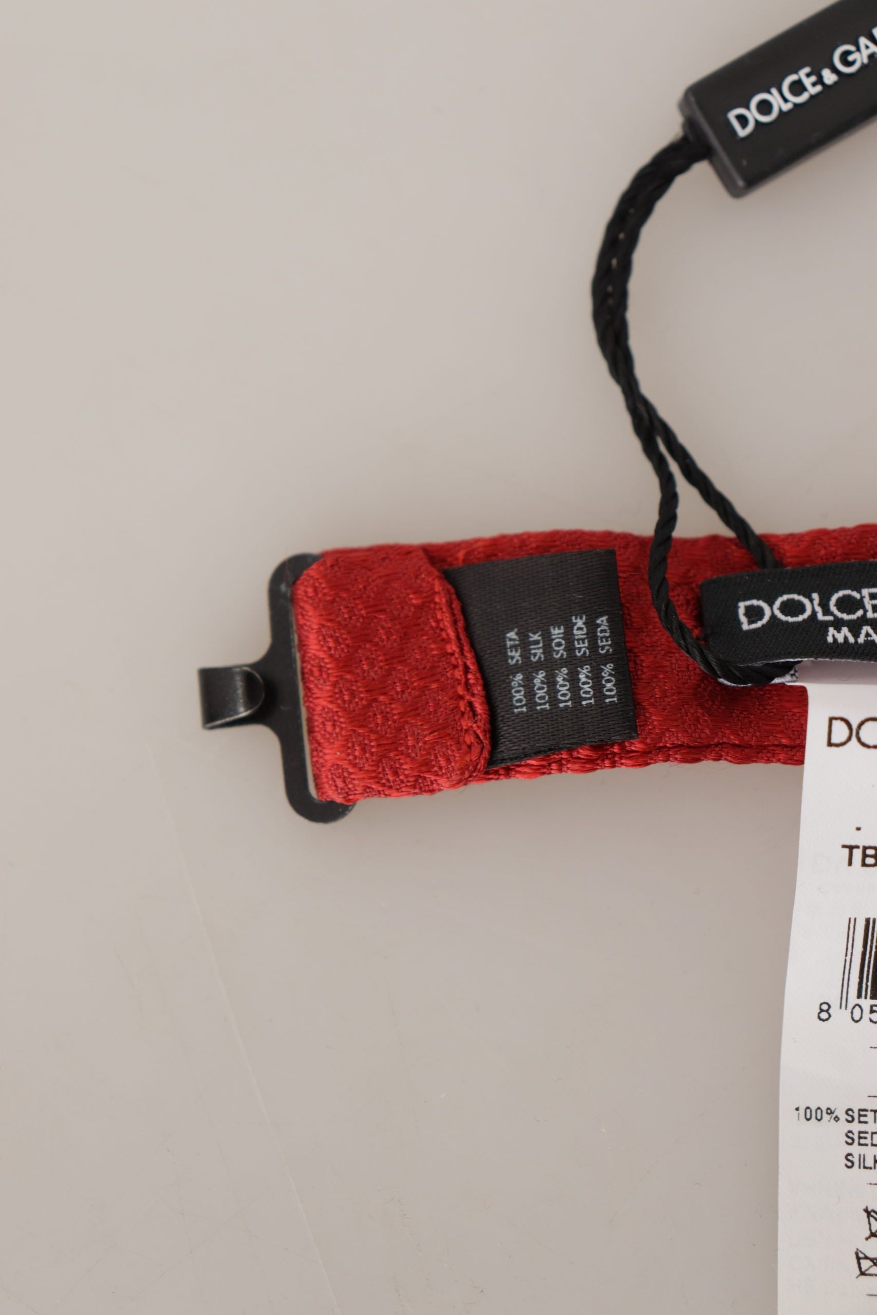 Papion elegant din mătase roșie Dolce & Gabbana