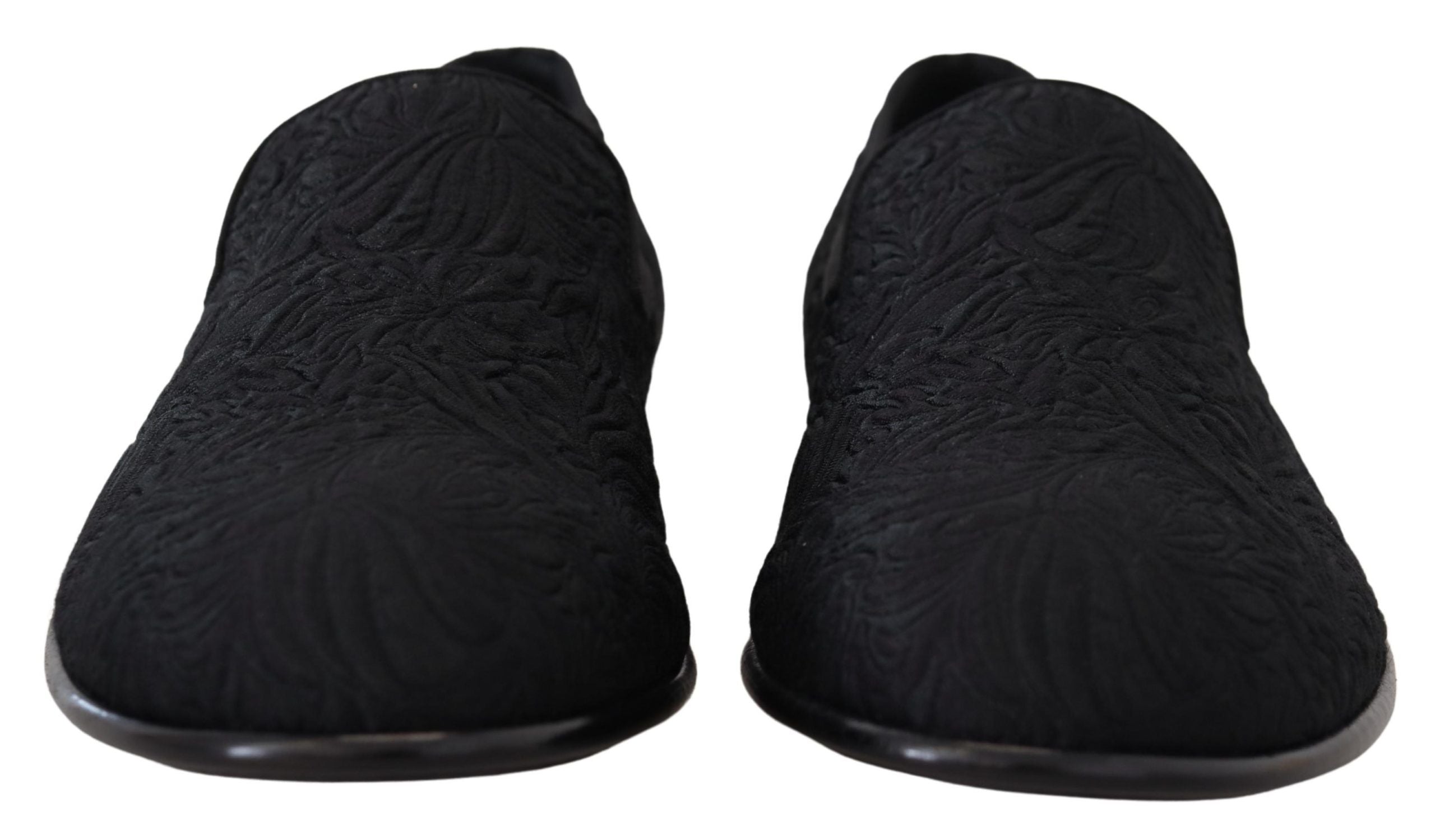 Dolce & Gabbana – Elegante schwarze Jacquard-Loafer zum Hineinschlüpfen