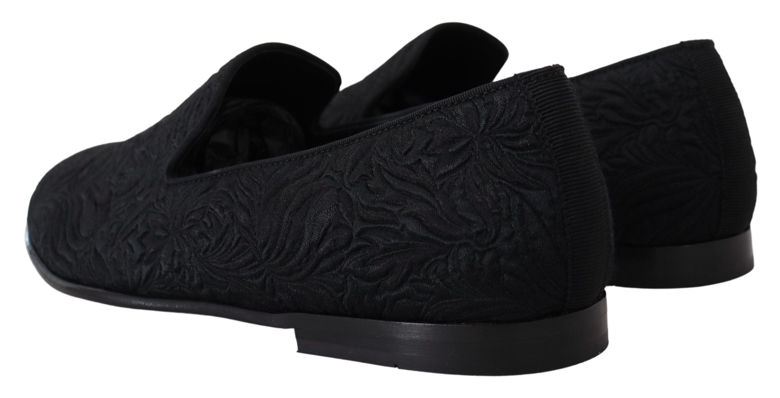 Dolce & Gabbana – Elegante schwarze Jacquard-Loafer zum Hineinschlüpfen