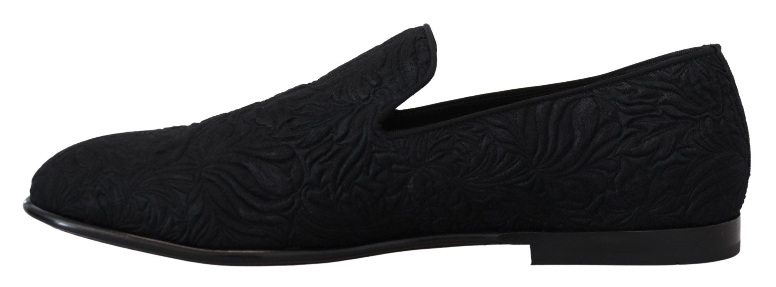 Dolce & Gabbana – Elegante schwarze Jacquard-Loafer zum Hineinschlüpfen
