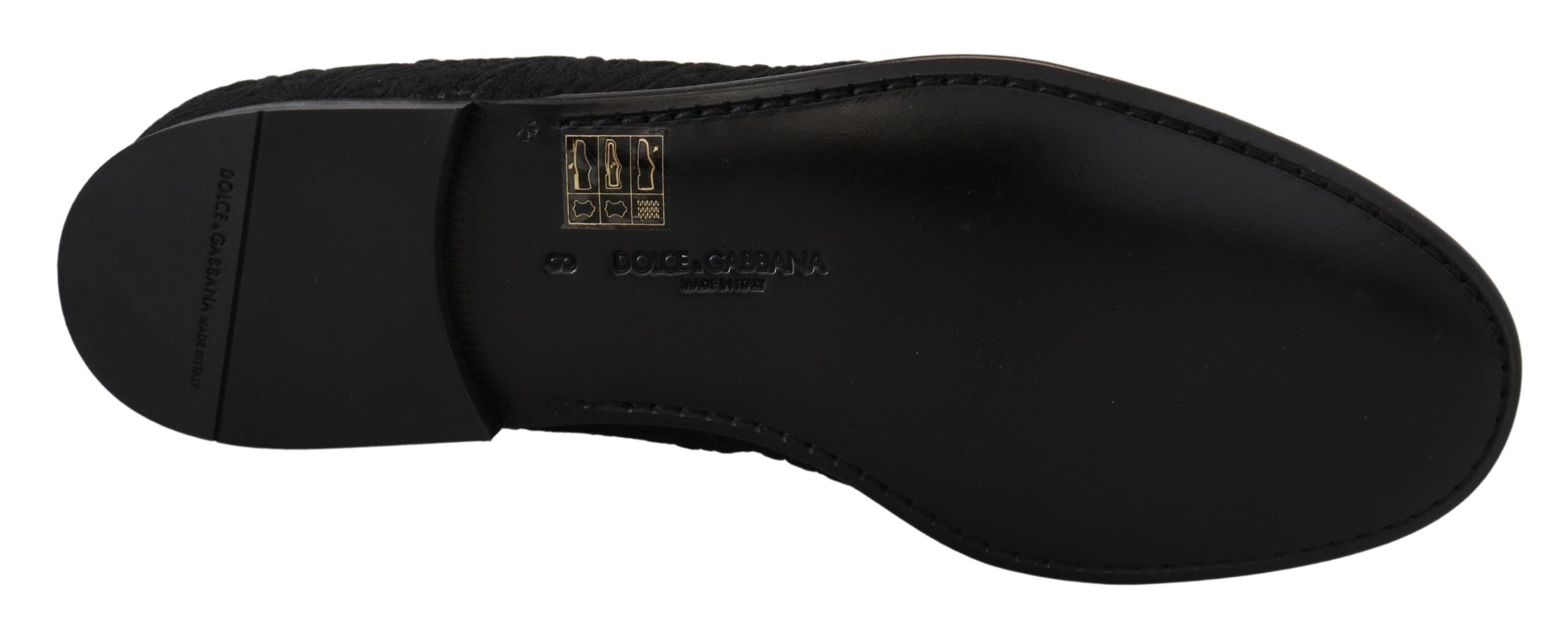 Dolce & Gabbana – Elegante schwarze Jacquard-Loafer zum Hineinschlüpfen