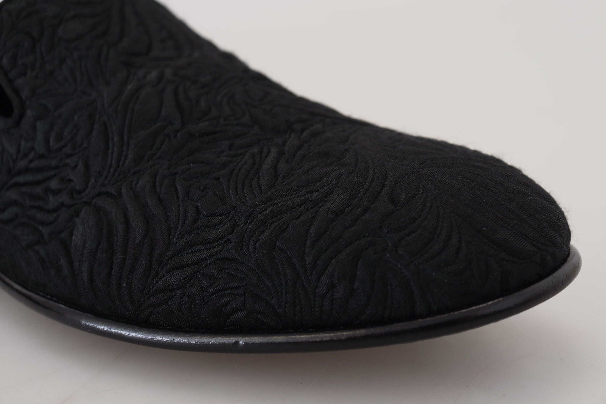 Dolce & Gabbana – Elegante schwarze Jacquard-Loafer zum Hineinschlüpfen