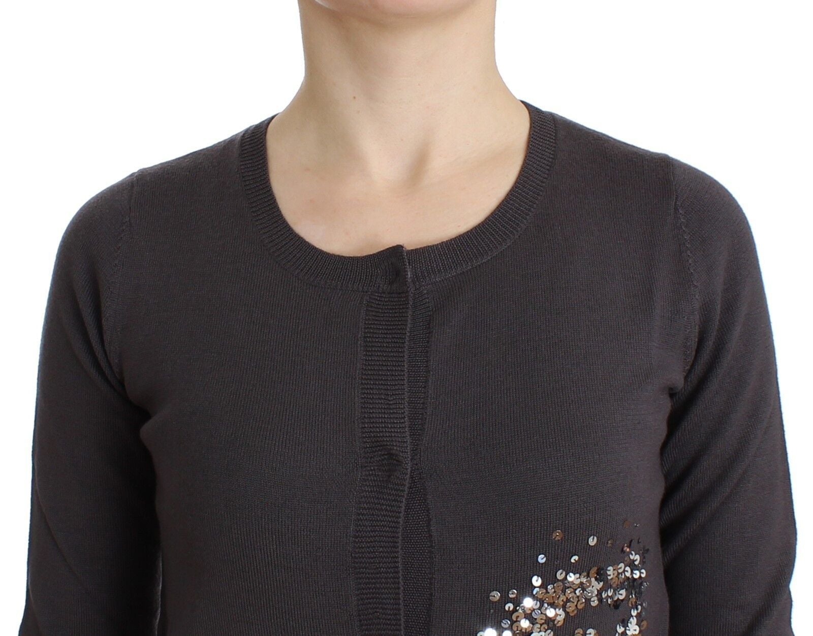 John Galliano Elegante lila Wolljacke mit Pailletten