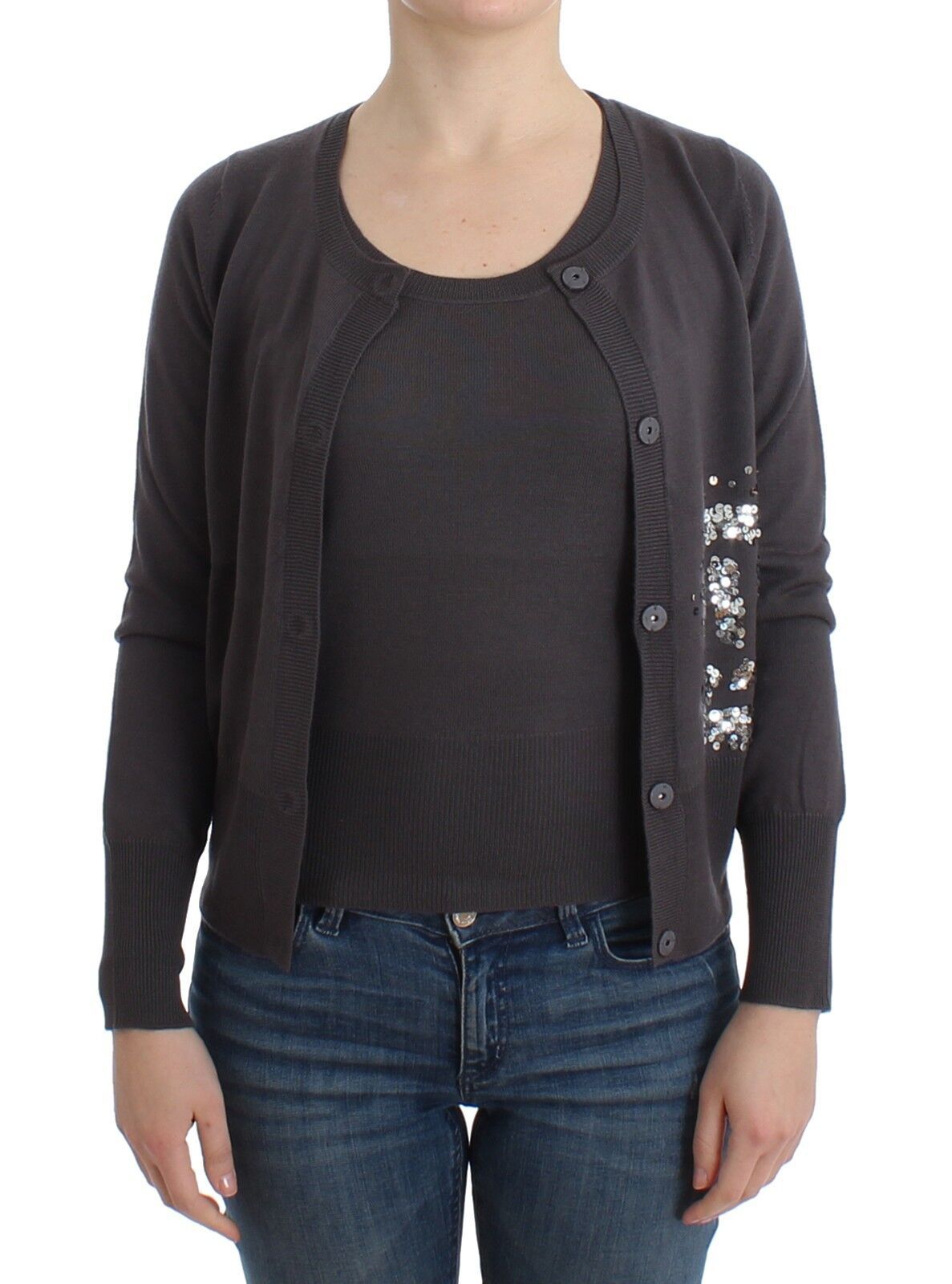 John Galliano Elegante lila Wolljacke mit Pailletten