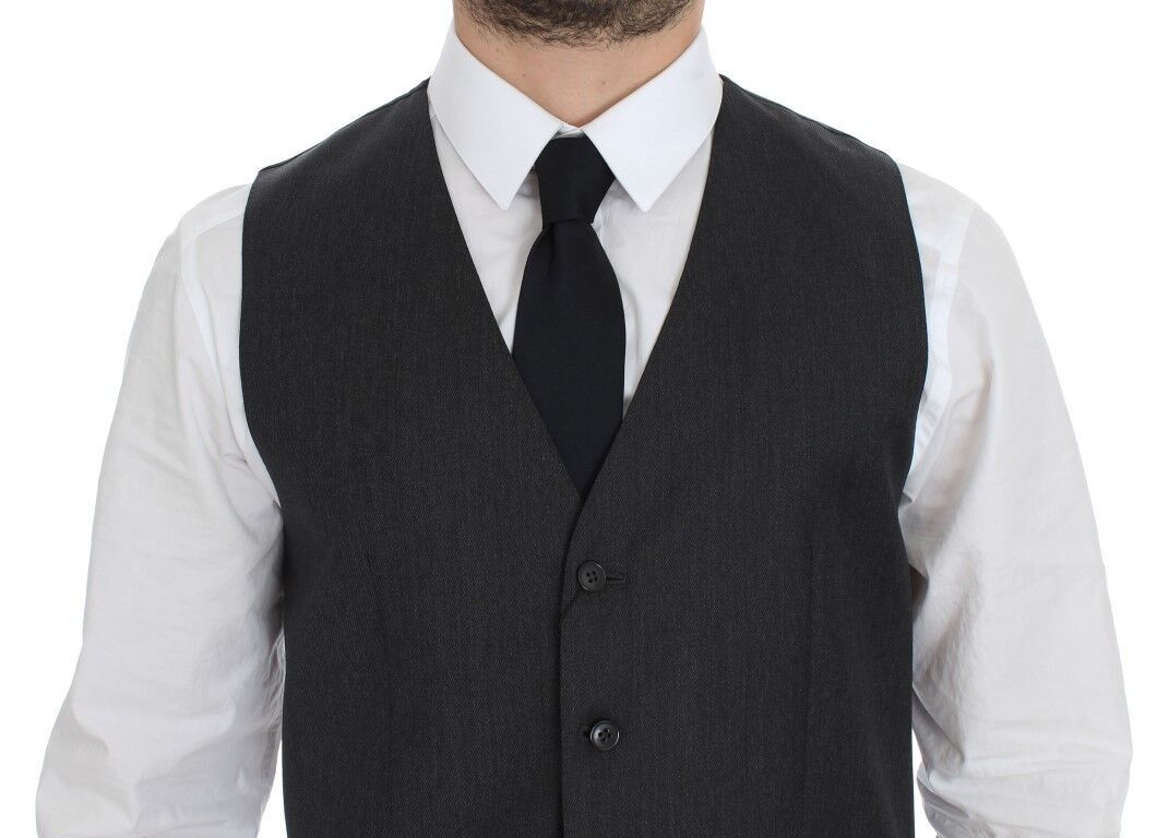 Dolce & Gabbana Elegante, graue Weste aus Wolle