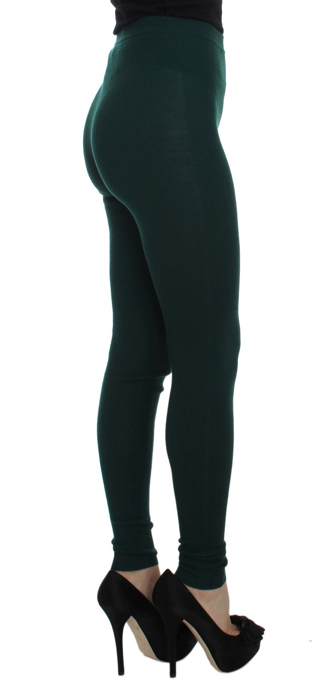 Dolce & Gabbana Emerald Treasure Kaschmirhose mit hoher Taille