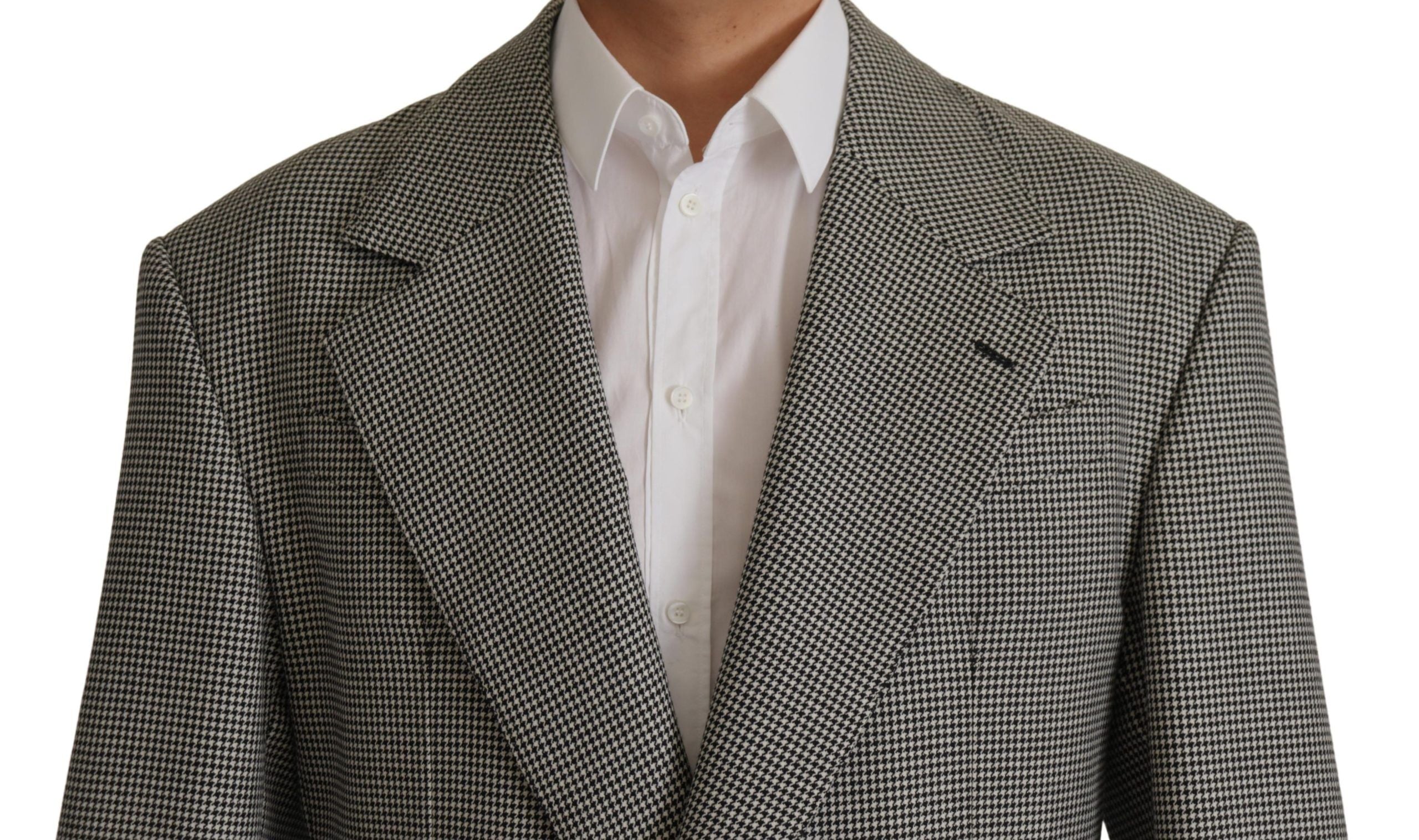 Dolce & Gabbana Eleganter grau karierter Wollblazer