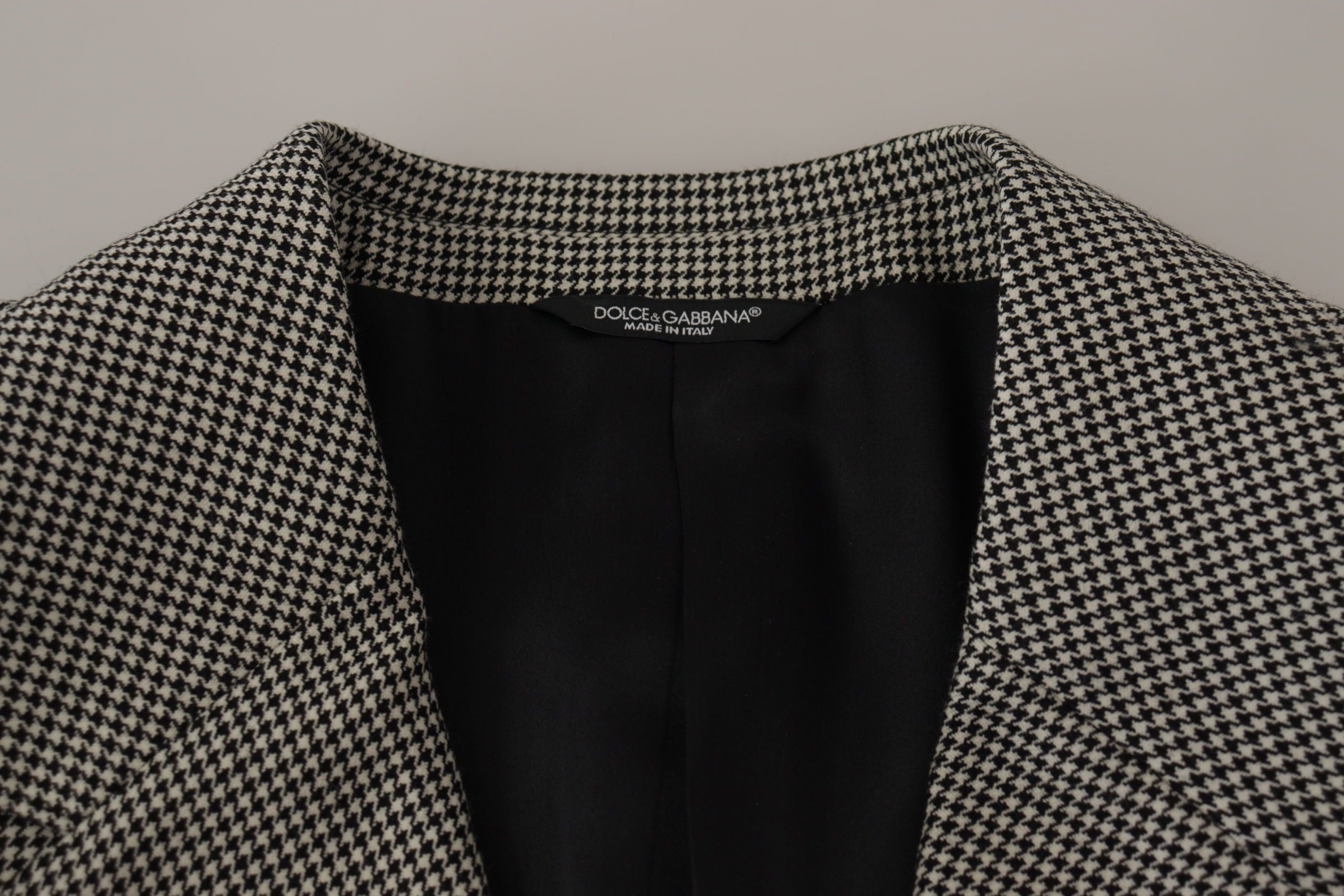 Dolce & Gabbana Eleganter grau karierter Wollblazer