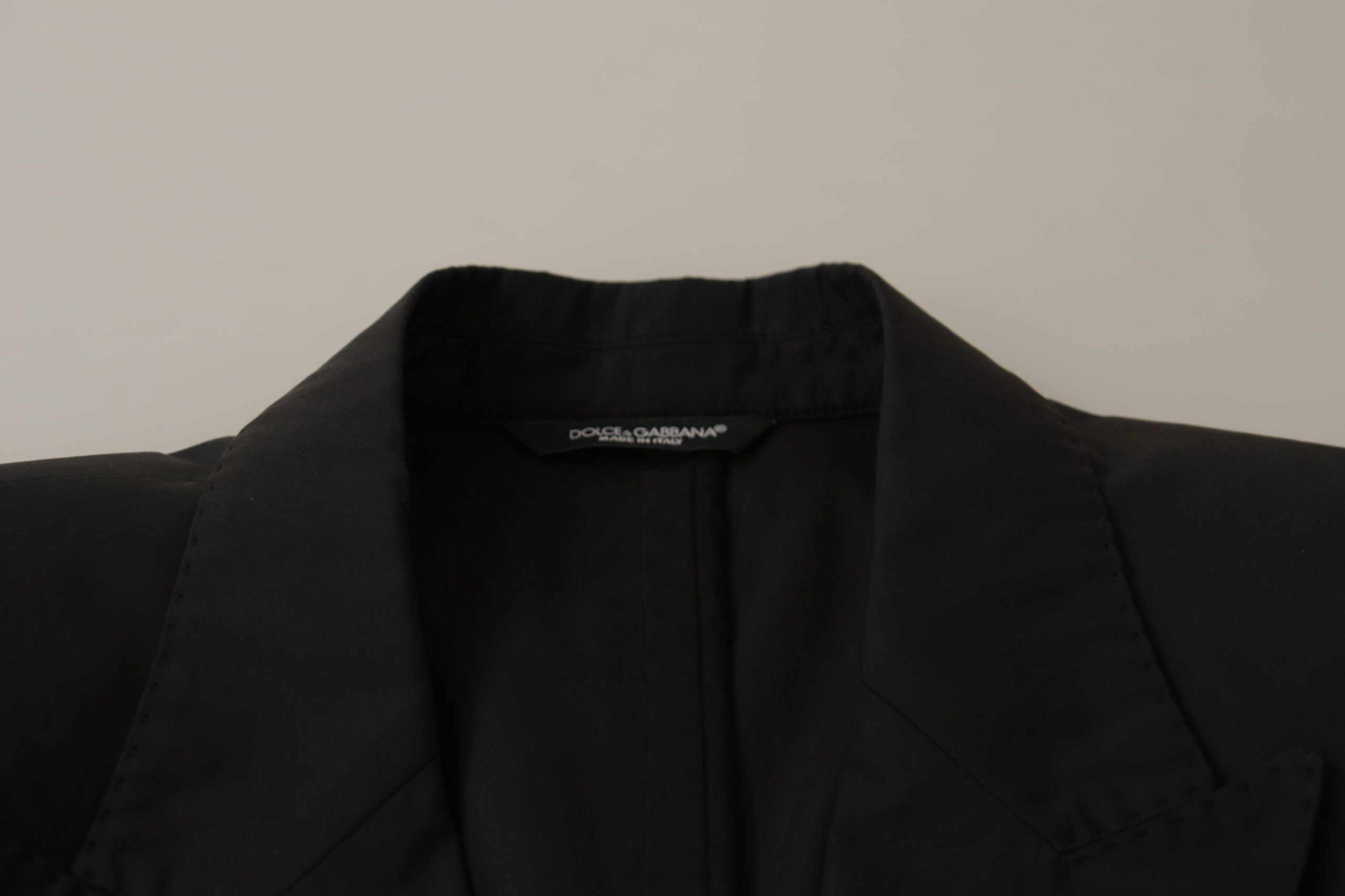 Dolce & Gabbana Eleganter Taormina-Blazer aus schwarzer Baumwolle