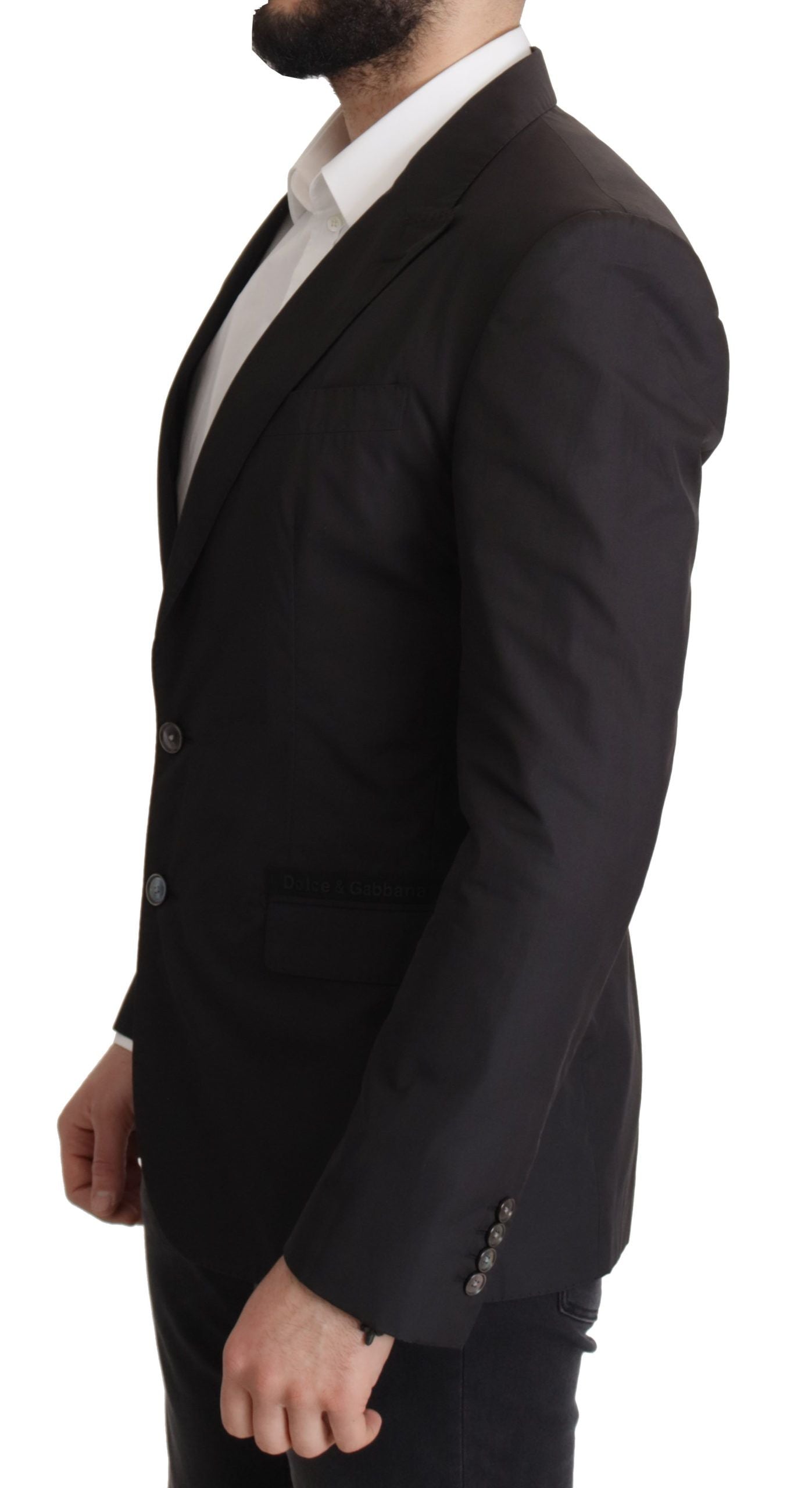 Dolce & Gabbana Eleganter Taormina-Blazer aus schwarzer Baumwolle
