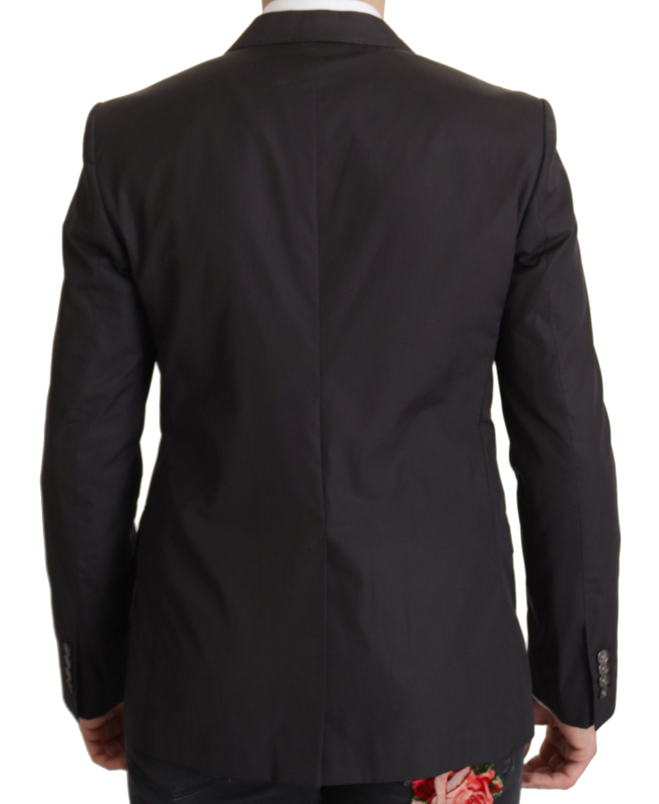 Dolce & Gabbana Eleganter Taormina-Blazer aus schwarzer Baumwolle