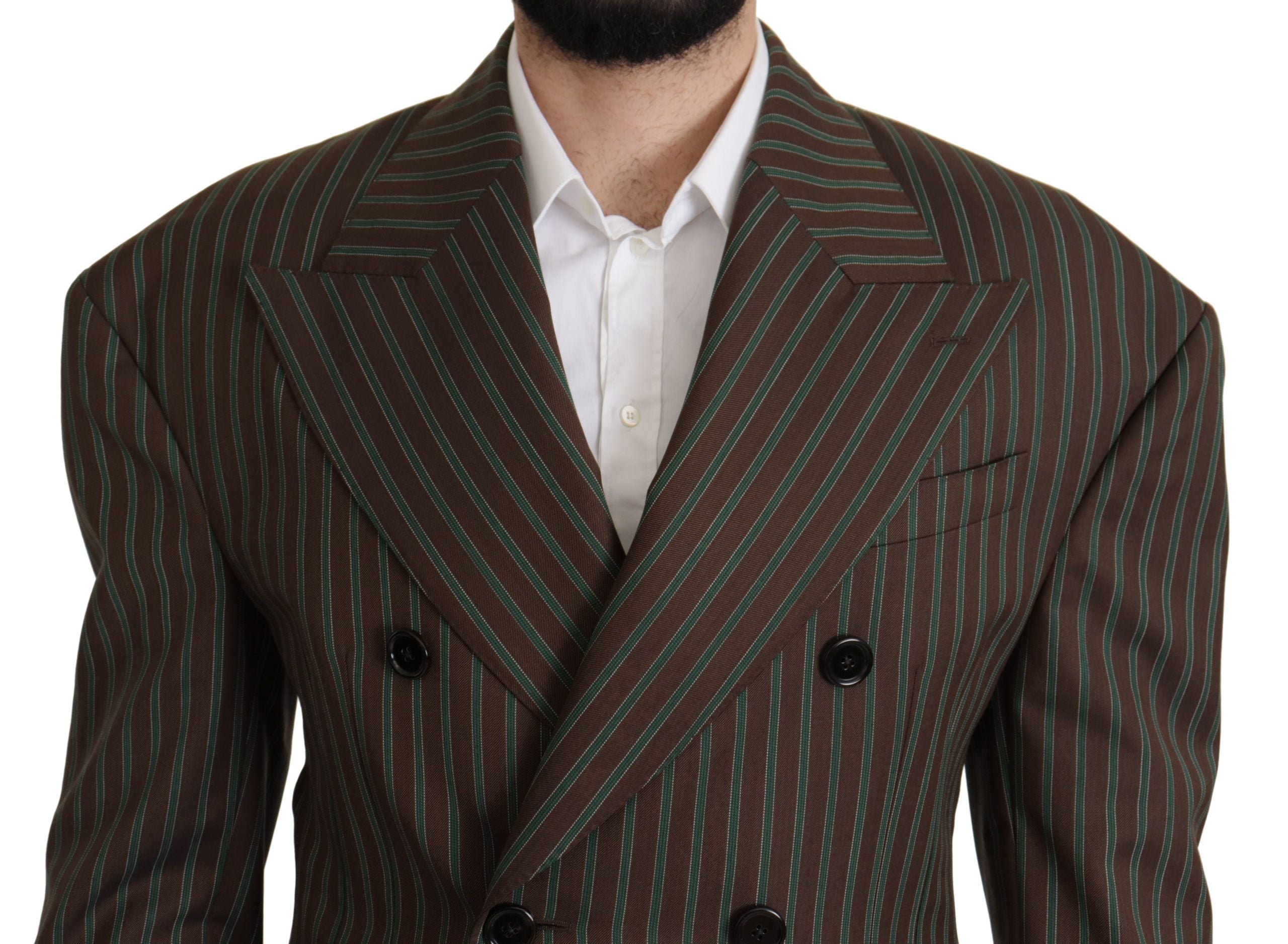 Dolce & Gabbana – Mehrfarbig gestreifter Zweireiher-Blazer