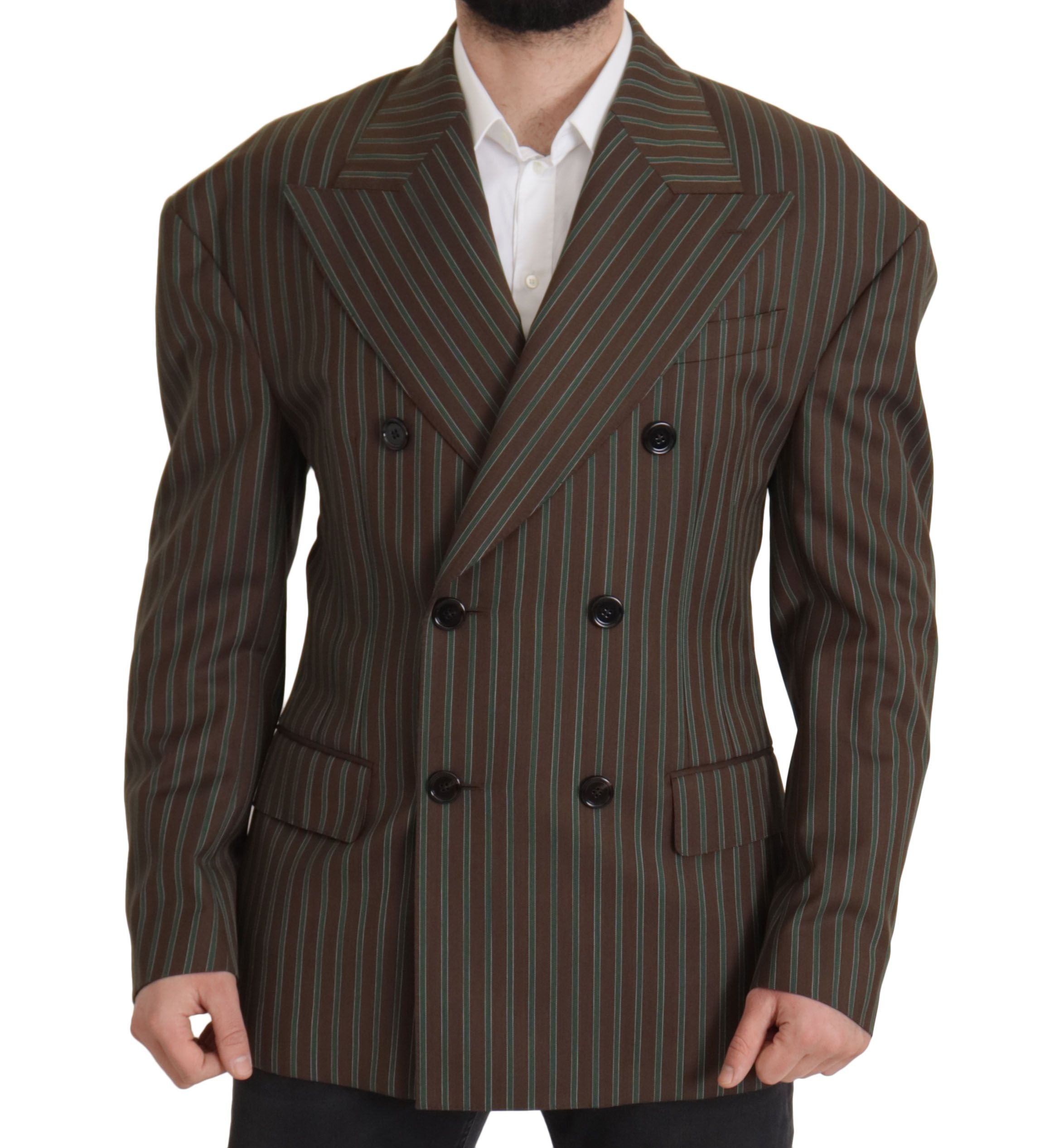 Dolce & Gabbana – Mehrfarbig gestreifter Zweireiher-Blazer