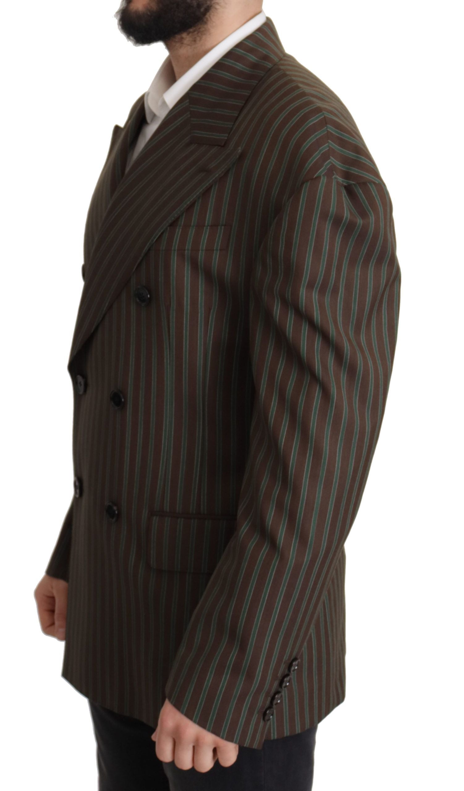 Dolce & Gabbana – Mehrfarbig gestreifter Zweireiher-Blazer