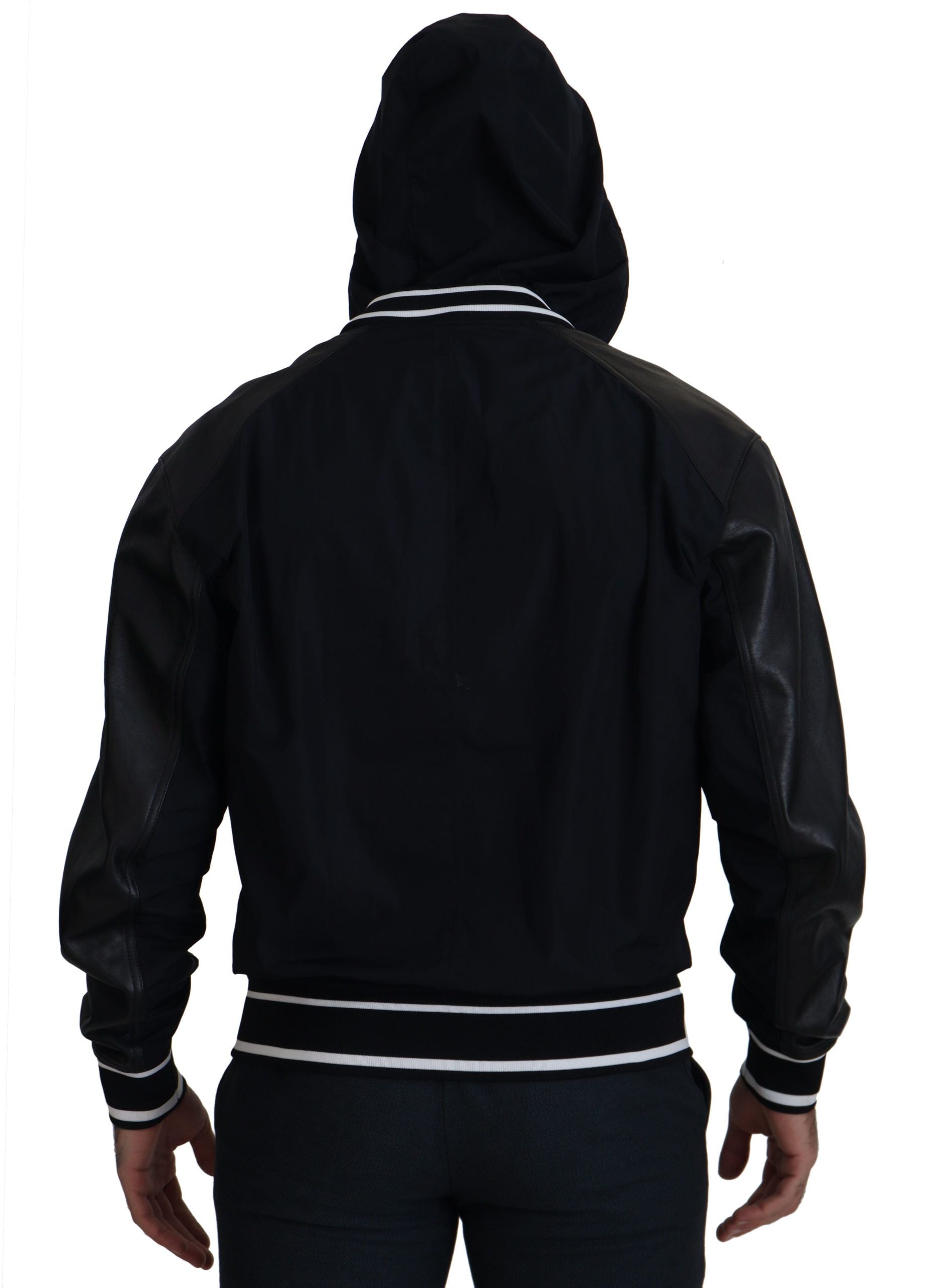 Dolce & Gabbana Elegante schwarze Bomber-Blousonjacke