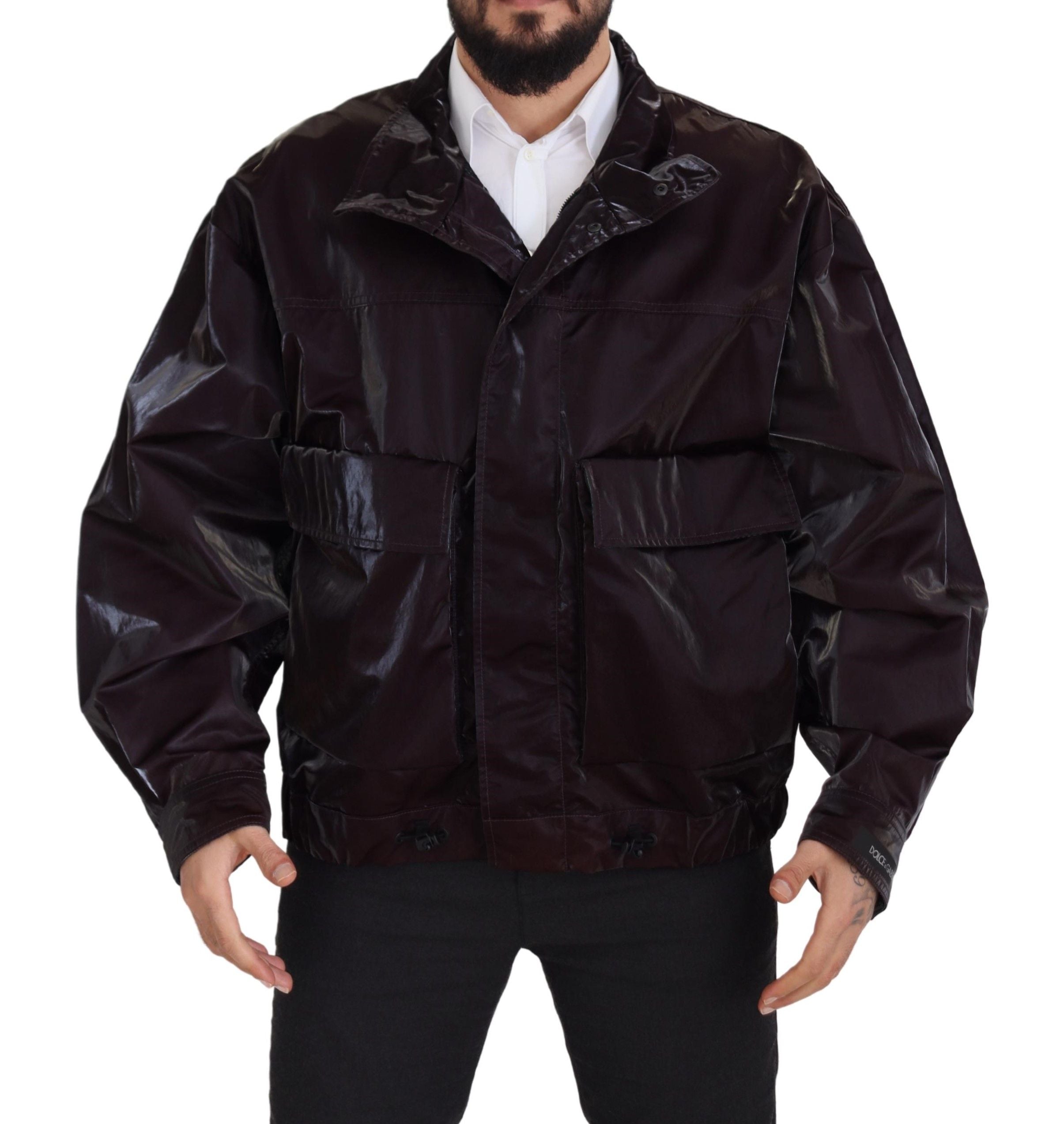 Dolce & Gabbana Elegante Bordeaux-Jacke mit Kragen