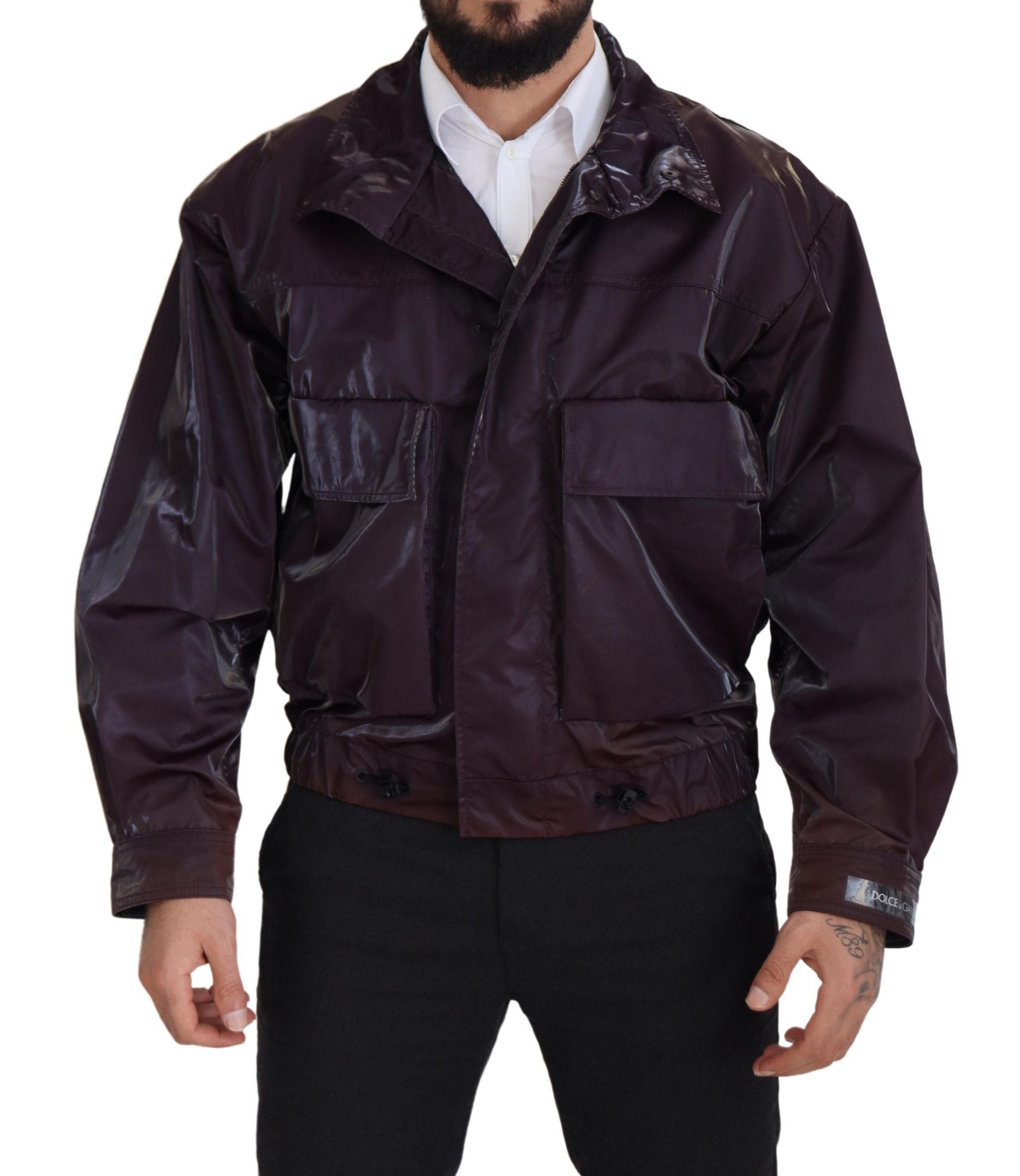 Jachetă elegantă mov de motociclist Dolce & Gabbana