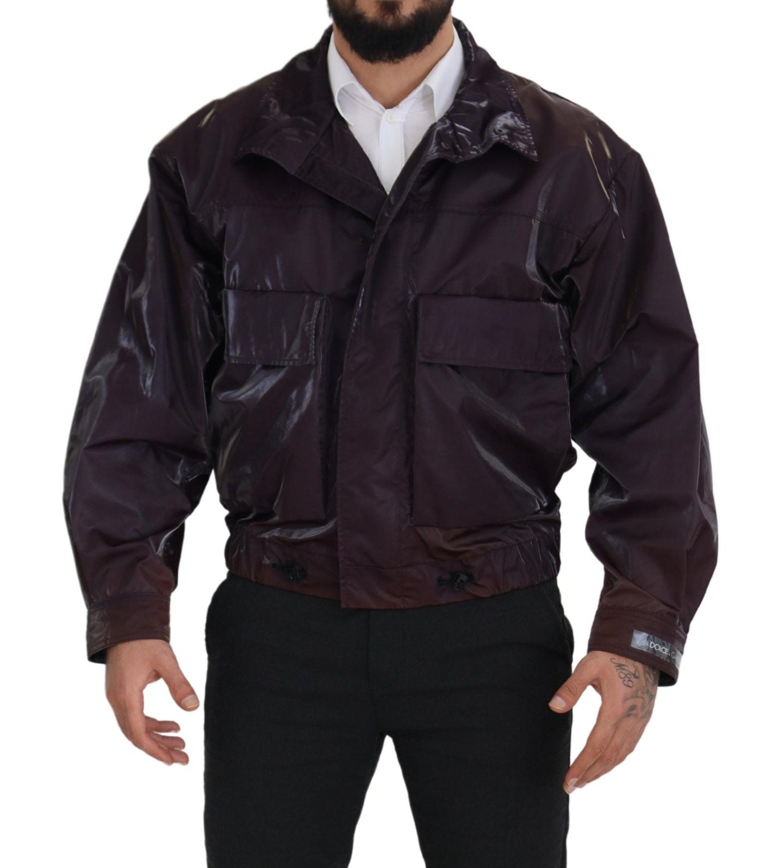 Jachetă elegantă mov de motociclist Dolce & Gabbana