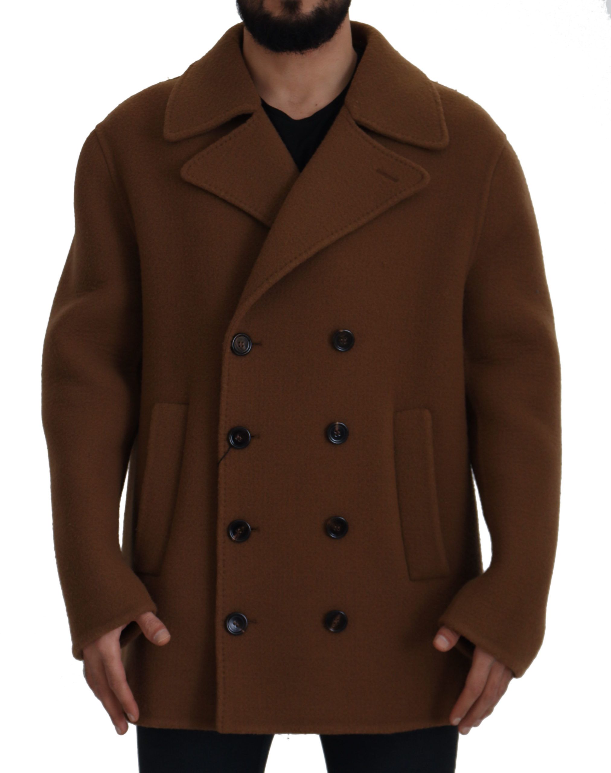 Dolce & Gabbana Elegante zweireihige braune Jacke