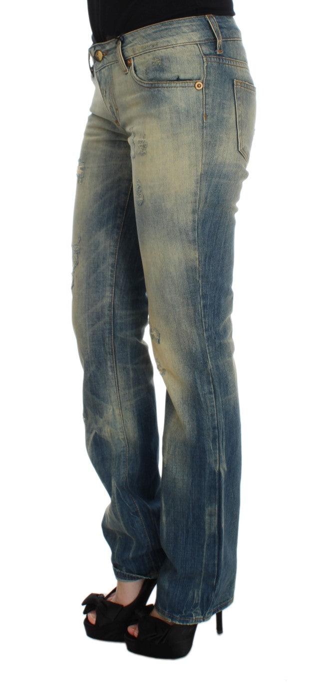 Cavalli Elegante Slim Bootcut-Jeans in Blau