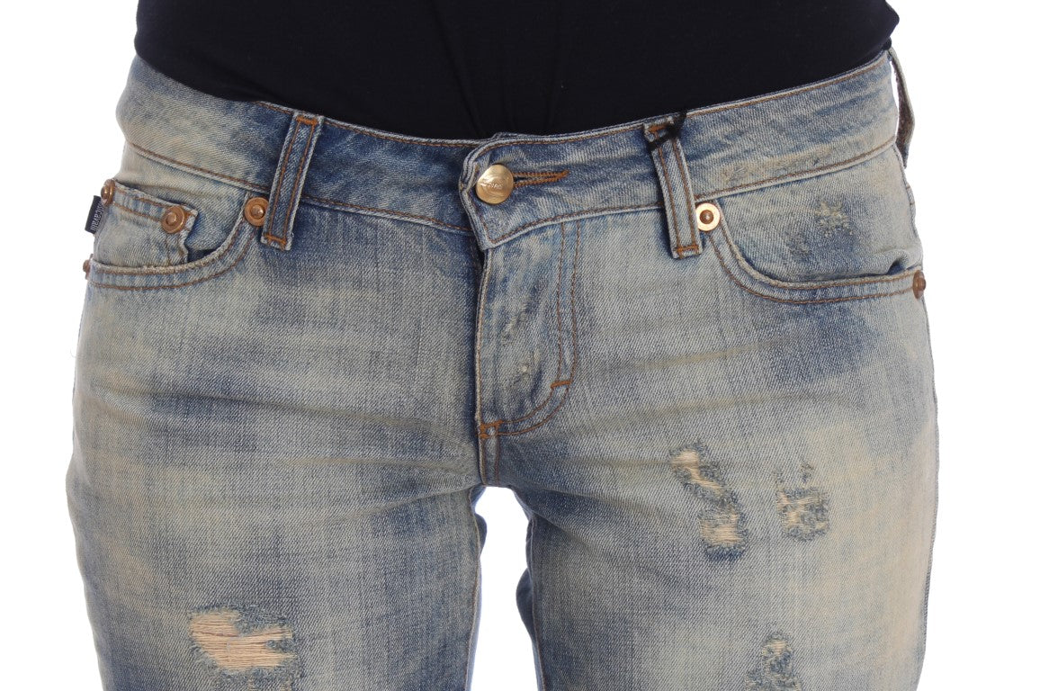 Cavalli Elegante Slim Bootcut-Jeans in Blau