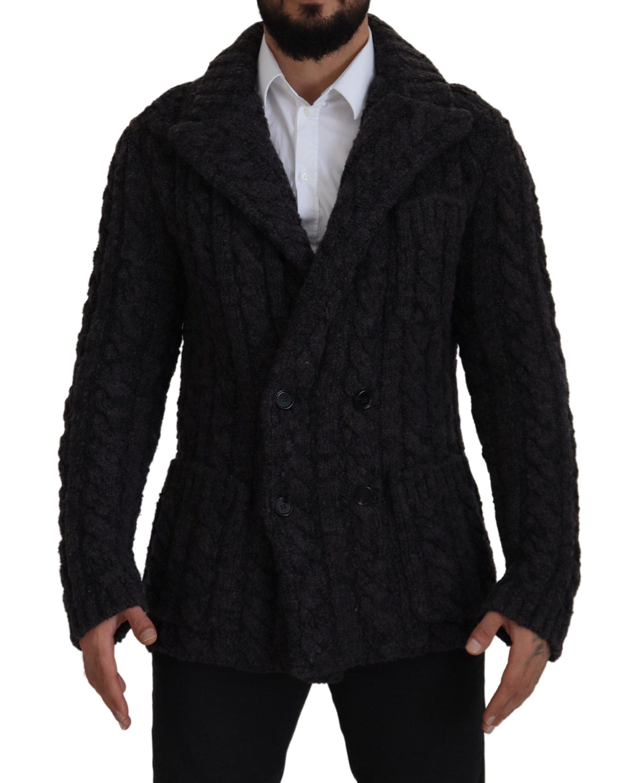 Dolce & Gabbana Eleganter zweireihiger Woll-Kaschmir-Mantel