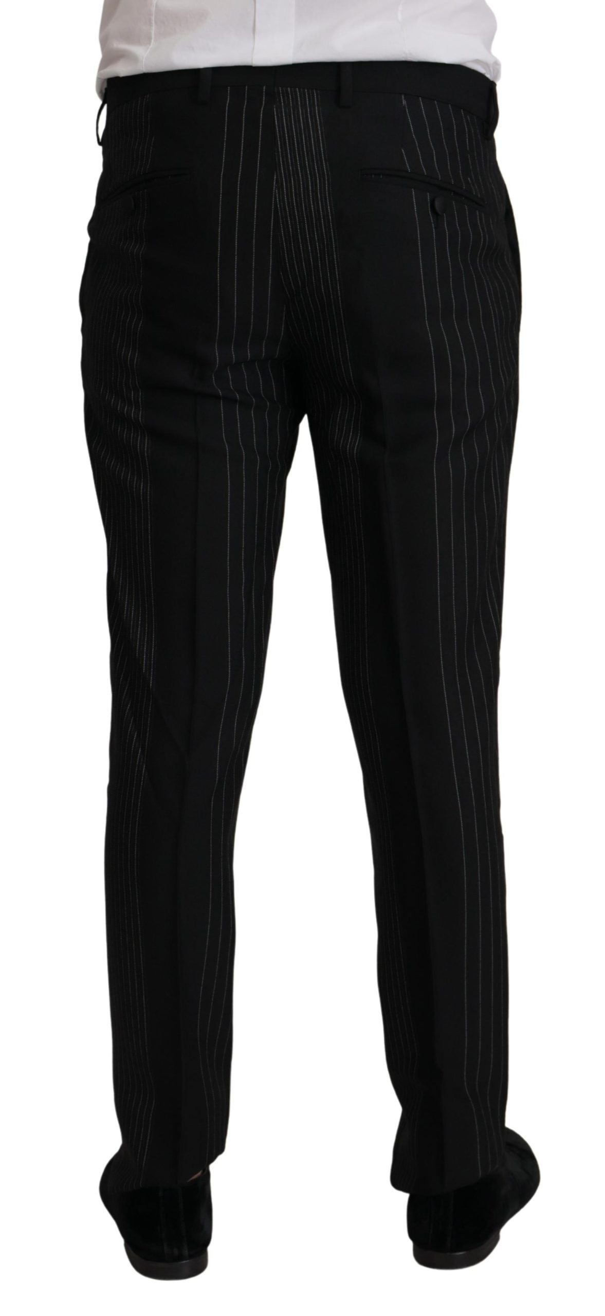 Dolce & Gabbana – Eleganter, schwarz gestreifter, zweiteiliger Anzug im Slim Fit