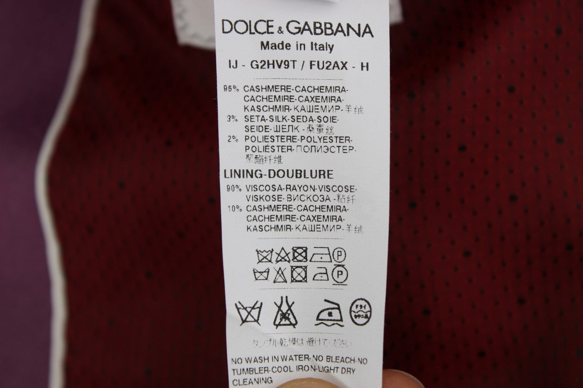 Dolce & Gabbana Eleganter Blazer aus einer Kaschmir-Seidenmischung in Lila