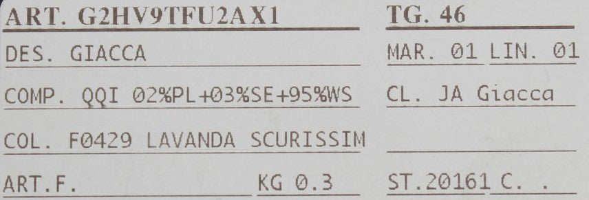 Dolce & Gabbana Eleganter Blazer aus einer Kaschmir-Seidenmischung in Lila