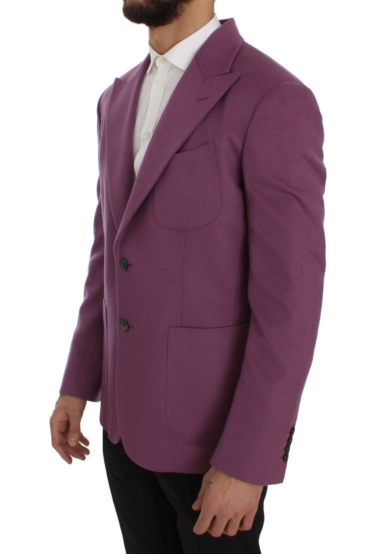 Dolce & Gabbana Eleganter Blazer aus einer Kaschmir-Seidenmischung in Lila