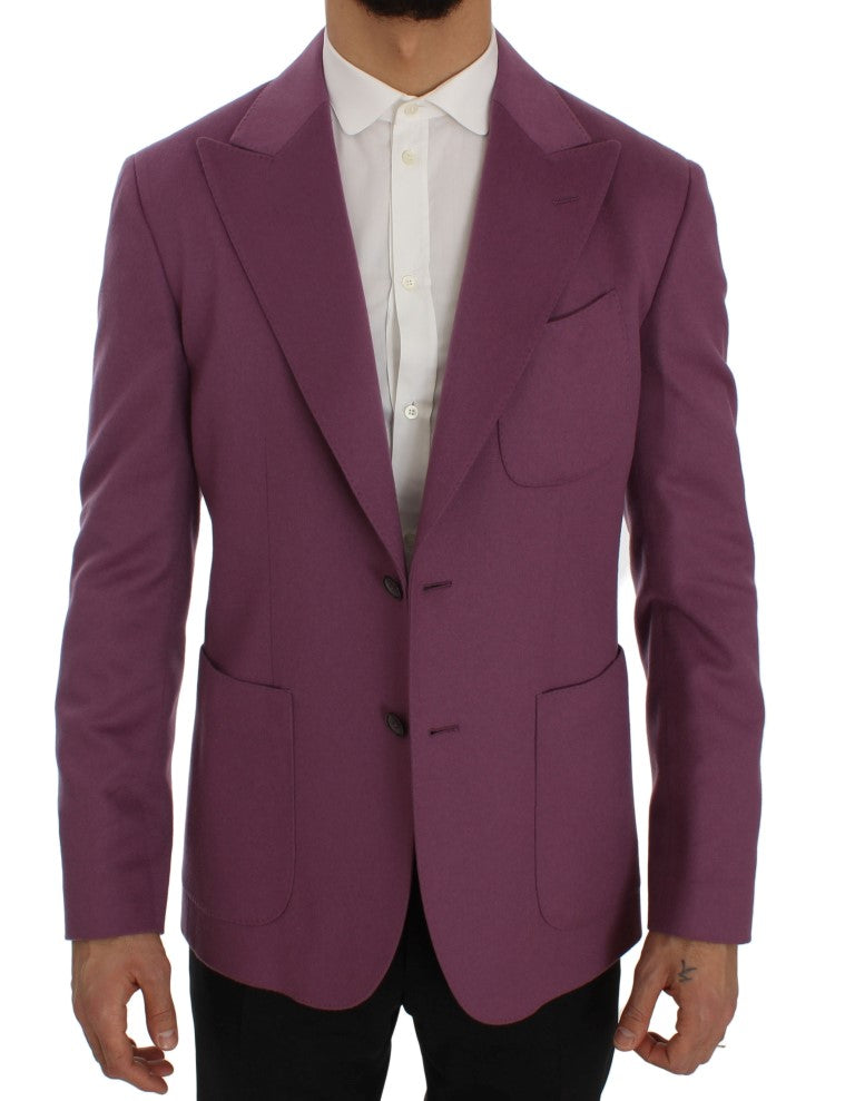 Dolce & Gabbana Eleganter Blazer aus einer Kaschmir-Seidenmischung in Lila