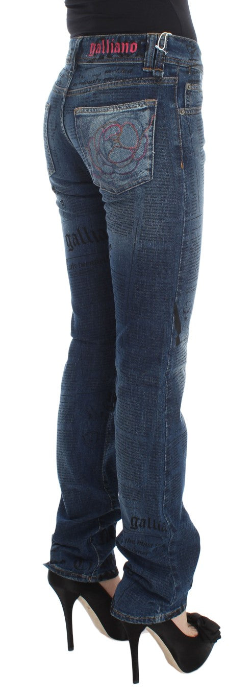 John Galliano Elegante Slim Bootcut-Jeans aus Denim