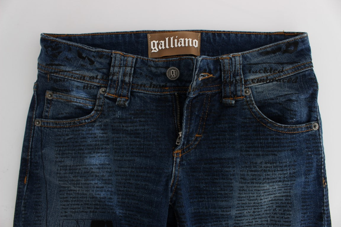John Galliano Elegante Slim Bootcut-Jeans aus Denim
