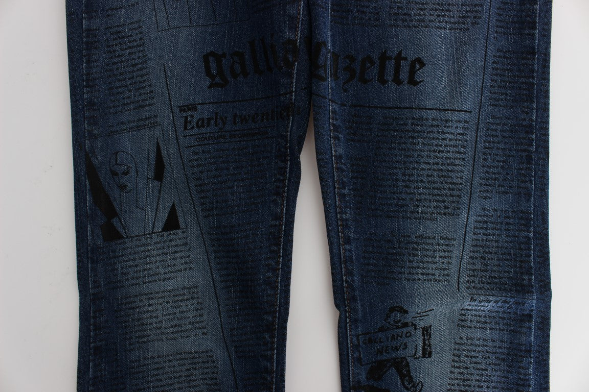 John Galliano Elegante Slim Bootcut-Jeans aus Denim