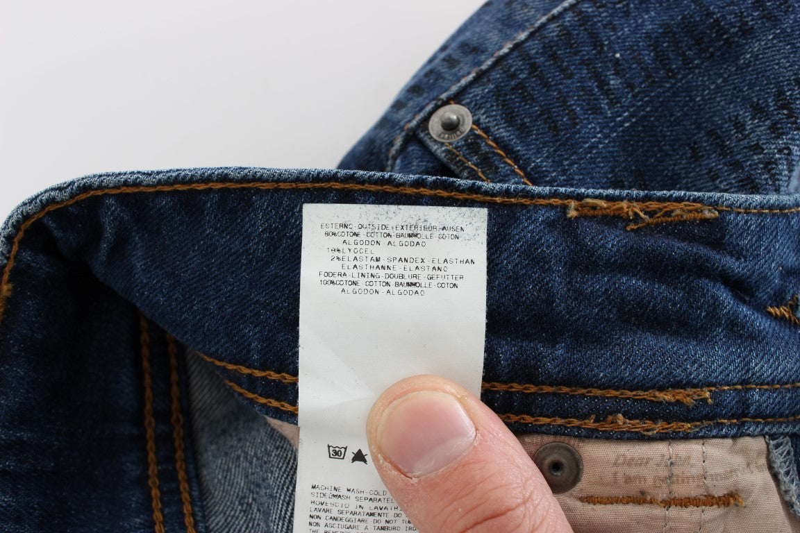 John Galliano Elegante Slim Bootcut-Jeans aus Denim