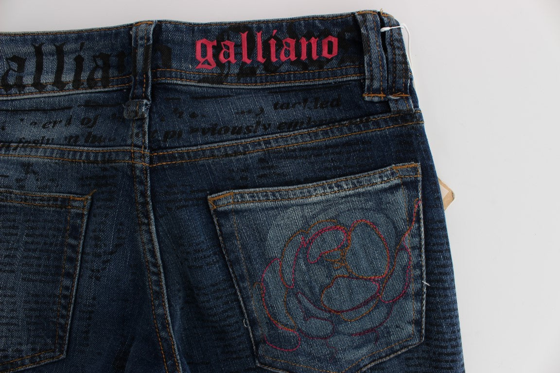 John Galliano Elegante Slim Bootcut-Jeans aus Denim
