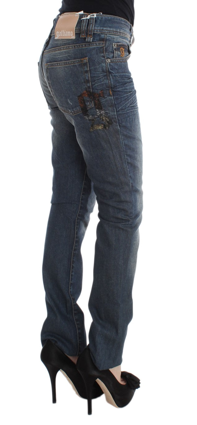 Schicke Slim Fit-Jeans von John Galliano in Blau