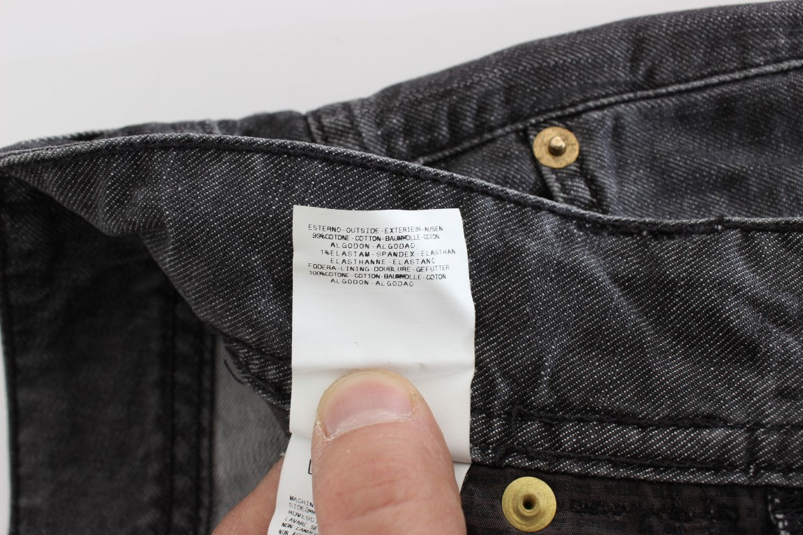 John Galliano Chic Straight Fit Jeans in grauer Waschung