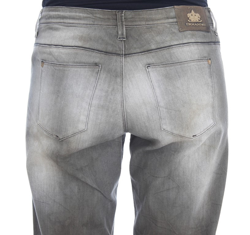 Ermanno Scervino Schicke Boyfriendjeans in grauer Waschung