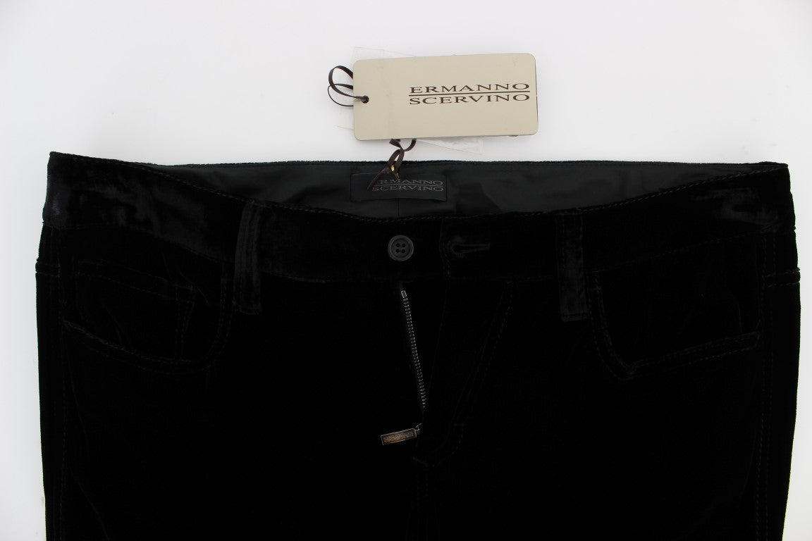 Ermanno Scervino Elegante schwarze Slim Fit Hose