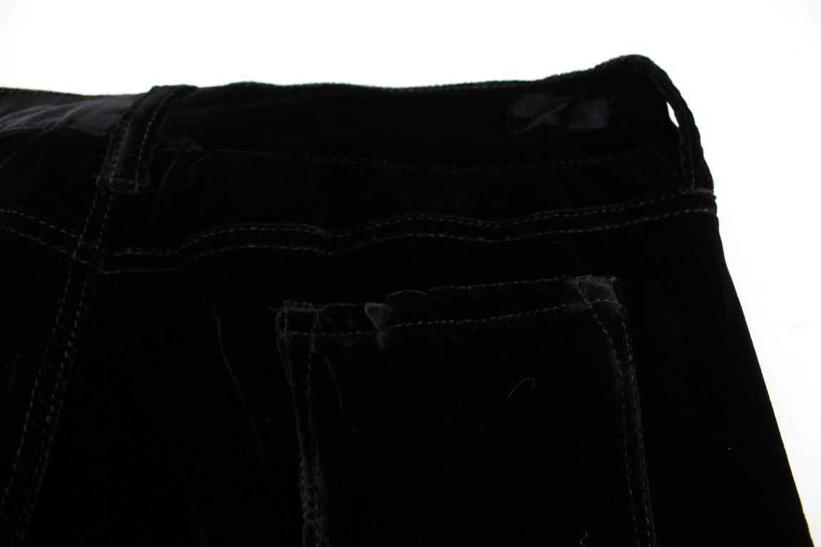 Ermanno Scervino Elegante schwarze Slim Fit Hose