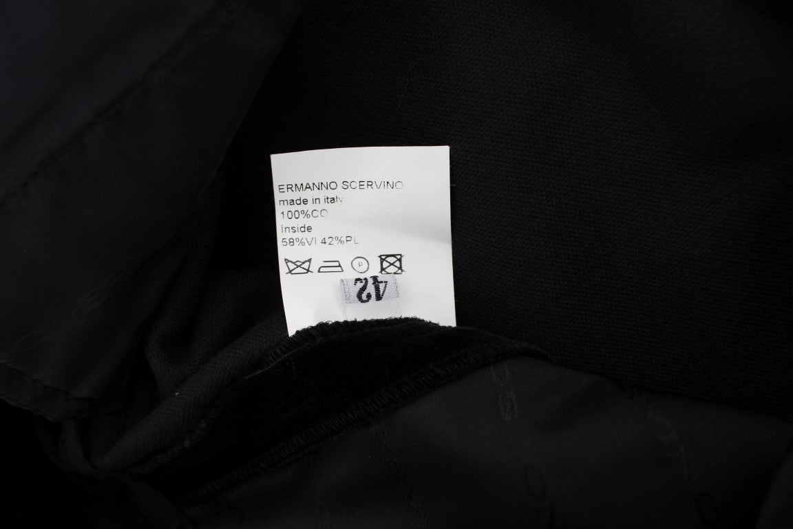 Ermanno Scervino Elegante schwarze Straight-Fit-Jeans