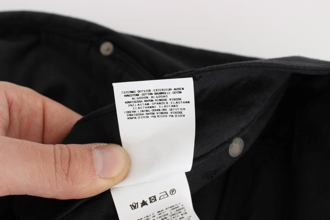 Ermanno Scervino Schicke schwarze Hose mit normaler Passform