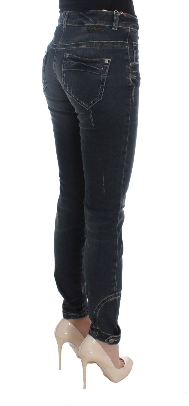 Ermanno Scervino Schicke blaue italienische Slim-Fit-Jeans