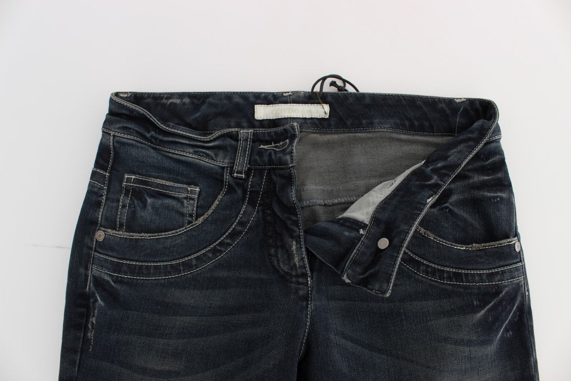 Ermanno Scervino Schicke blaue italienische Slim-Fit-Jeans